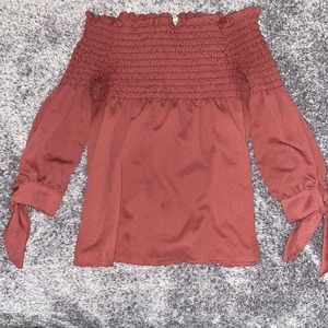 Pink Off-The-Shoulder Top